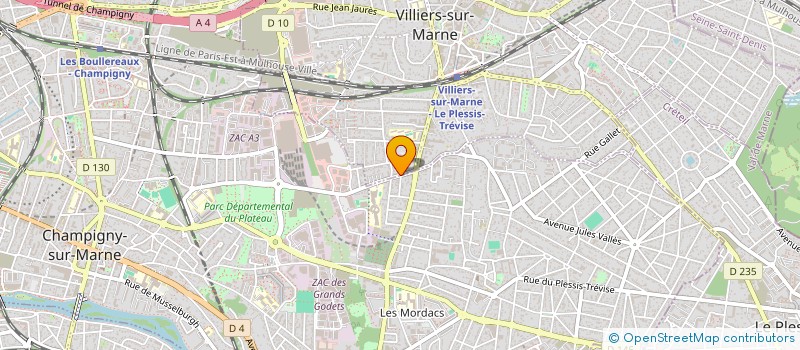 localisation de l'entreprise 153 RUE DE BERNAU  VILLIERS-SUR-MARNE