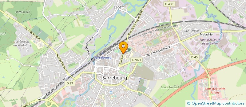 localisation de l'entreprise 15V  SARREBOURG