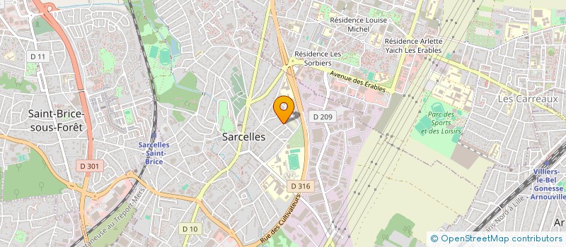 localisation de l'entreprise 16 CHEMIN DE MARGOT à SARCELLES