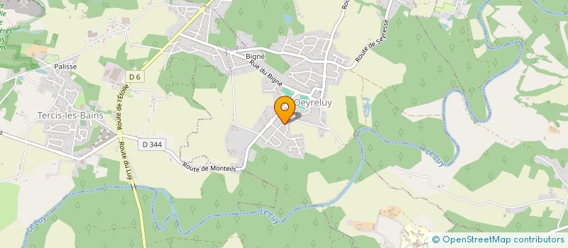 localisation de l'entreprise 1605  OEYRELUY