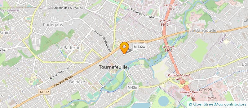 localisation de l'entreprise 165 RUE GASTON DOUMERGUE  TOURNEFEUILLE