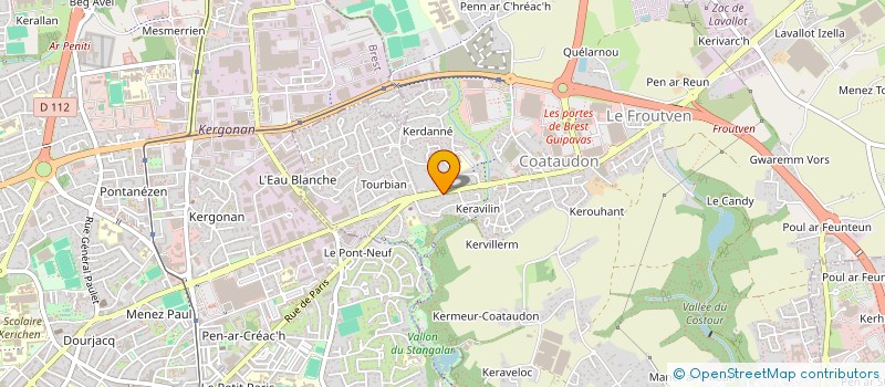 localisation de l'entreprise 167 COATAUDON  GUIPAVAS