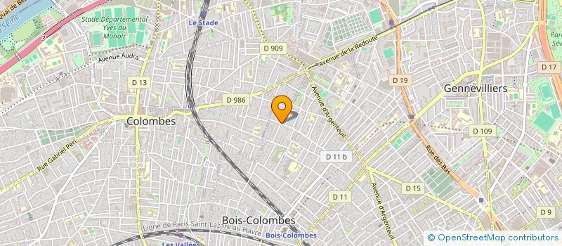 localisation de l'entreprise 17 D.R à BOIS COLOMBES
