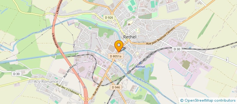 localisation de l'entreprise 17 GAMBETTA à RETHEL
