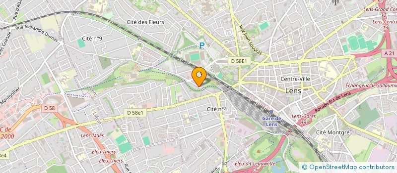 localisation de l'entreprise 17 RUE PAUL BERT  LENS