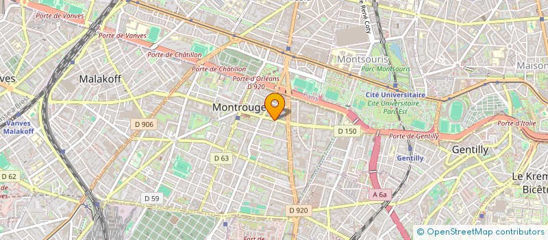 localisation de l'entreprise 172 RUE DE LA REPUBLIQUE ETAMPES  MONTROUGE