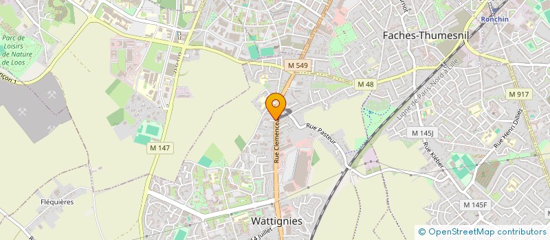 localisation de l'entreprise 174 RUE CLEMENCEAU  WATTIGNIES