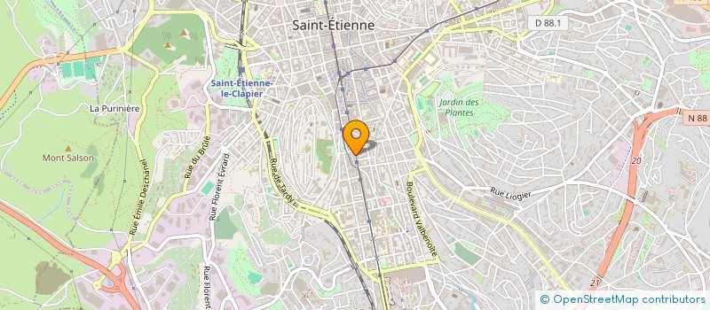 localisation de l'entreprise 17A7 à SAINT-ETIENNE