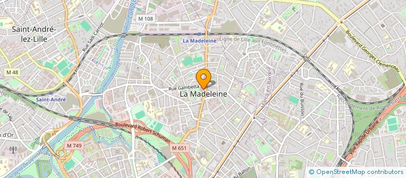 localisation de l'entreprise 18-20 RUE ERNESTALE à LA MADELEINE