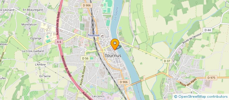 localisation de l'entreprise 18 QUAI DE VERDUN à TOURNUS