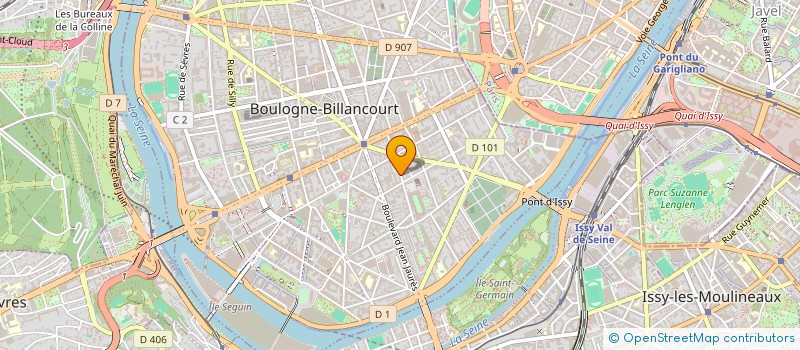 localisation de l'entreprise 18 RUE DES PEUPLIERS à BOULOGNE-BILLANCOURT