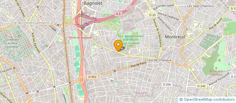 localisation de l'entreprise 184CHANZY à MONTREUIL
