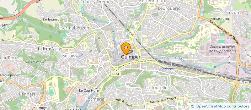 localisation de l'entreprise 1851 à QUIMPER