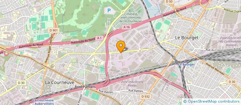 localisation de l'entreprise 1873 PROMOTION à LA COURNEUVE