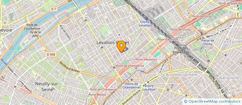 localisation de l'entreprise 19 JEAN-JAURES 2012  LEVALLOIS-PERRET