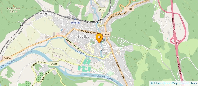 localisation de l'entreprise 19 RUE DE LA RECEGE  SOUILLAC