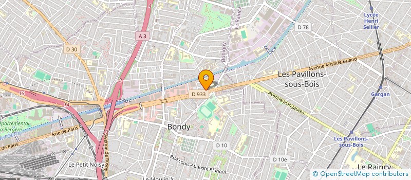 localisation de l'entreprise 193 AVENUE  BONDY