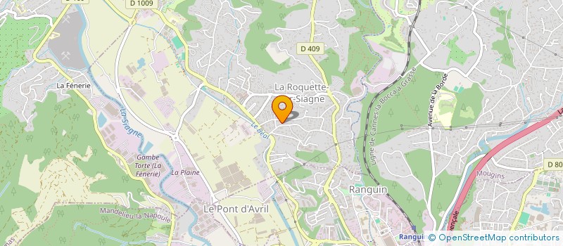 localisation de l'entreprise 1A3M à LA ROQUETTE-SUR-SIAGNE