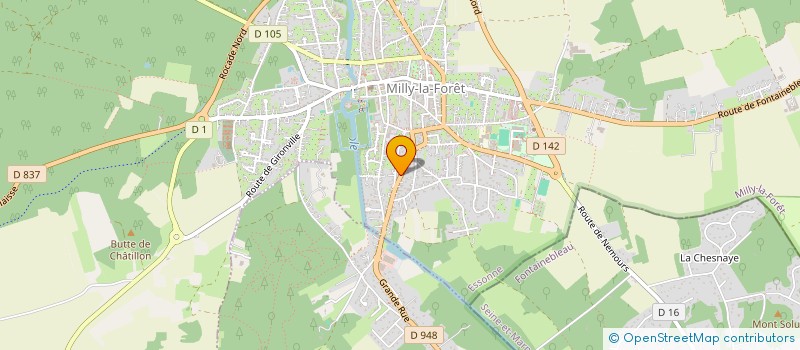 localisation de l'entreprise 1B2R  MILLY-LA-FORET