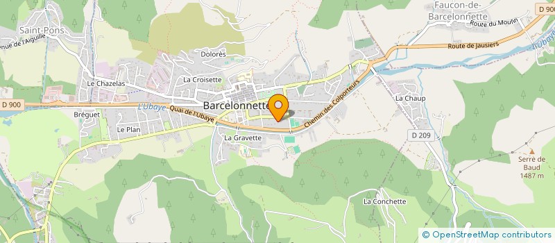 localisation de l'entreprise 1CI J.B. à BARCELONNETTE