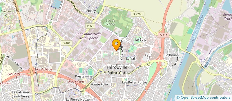 localisation de l'entreprise 1ERE ECOLE DE LA DEUXIEME CHANCE DE NORMANDIE : E2C - SITE HEROUVILLE SAINT-CLAIR à HEROUVILLE-SAINT-CLAIR