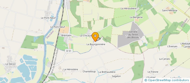 localisation de l'entreprise 1FORMATSERVICES  GUIPRY-MESSAC