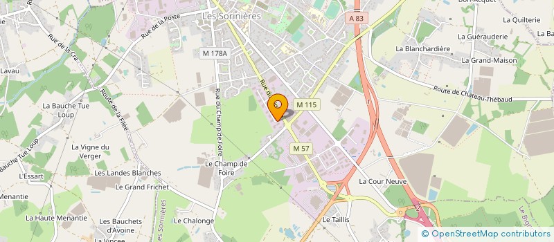 localisation de l'entreprise 1P CABLES à LES SORINIERES