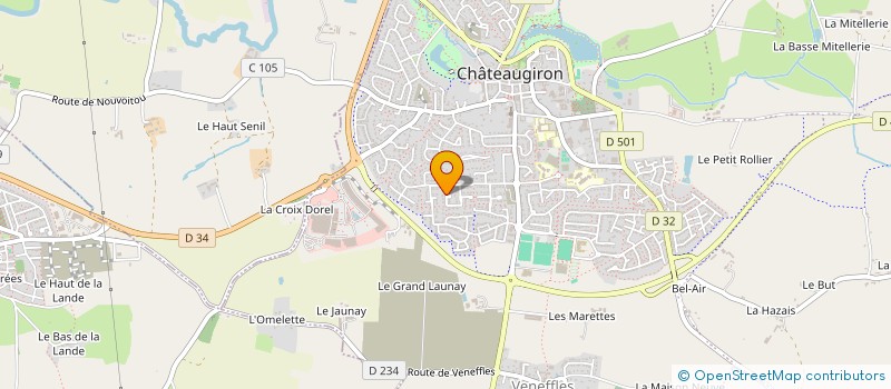 localisation de l'entreprise 1PLUS4  CHATEAUGIRON