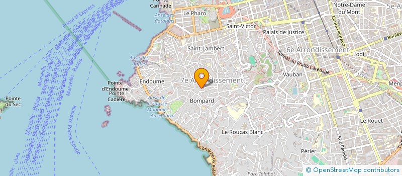 localisation de l'entreprise 1PLUS6 à MARSEILLE 7