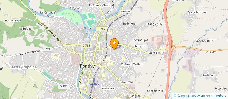 localisation de l'entreprise 1PM PONDI  PONTIVY