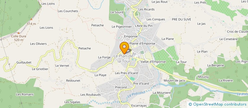 localisation de l'entreprise 1STONE à LE PLAN-DE-LA-TOUR
