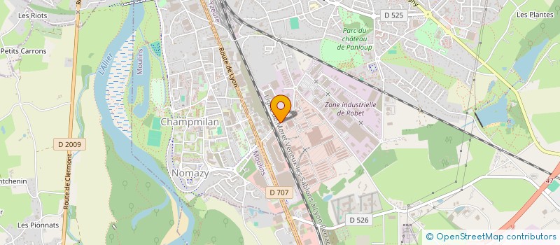 localisation de l'entreprise 1VESTIR  YZEURE