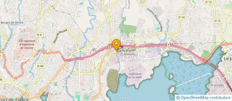 localisation de l'entreprise 2.A.M.V.E ASSOCIATION LES ARCADES : MIEUX VIVRE ENSEMBLE  FORT-DE-FRANCE