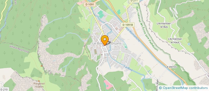 localisation de l'entreprise 2 ALPES RESTAURATION  LE BOURG-D'OISANS