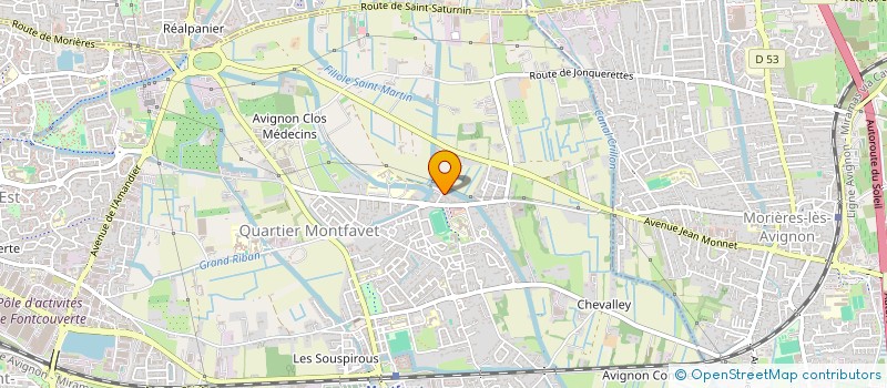 localisation de l'entreprise 2 B  AVIGNON