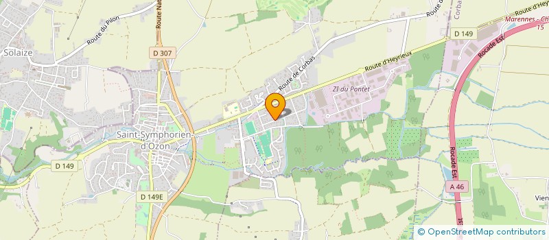 localisation de l'entreprise 2 B A  SAINT-SYMPHORIEN-D'OZON