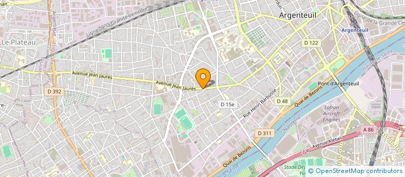 localisation de l'entreprise 2 B ASSURANCES à ARGENTEUIL