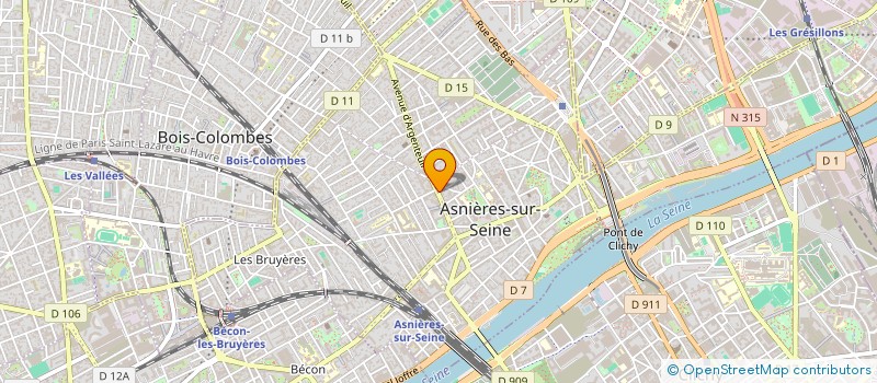 localisation de l'entreprise 2 B CUISINES à ASNIERES-SUR-SEINE