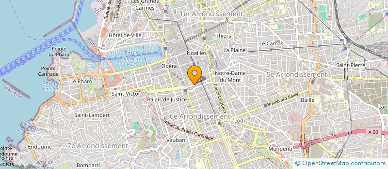 localisation de l'entreprise 2 B EXPERTS  MARSEILLE 6EME