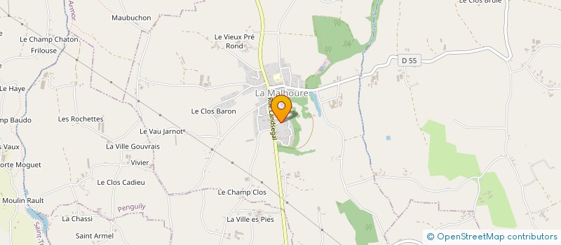 localisation de l'entreprise 2.B.T.P.  LA MALHOURE