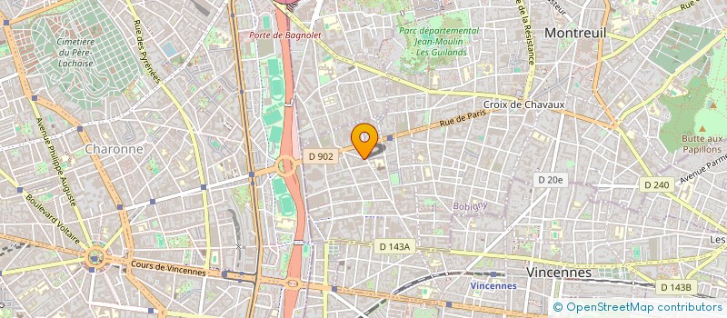 localisation de l'entreprise 2 B TECHNOLIGIE à MONTREUIL