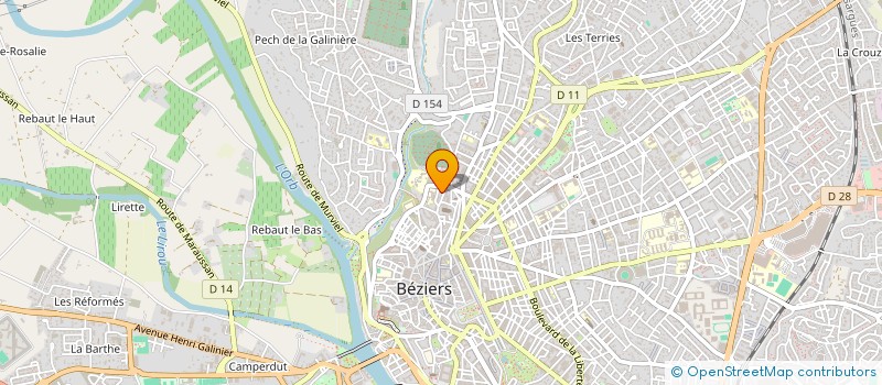 localisation de l'entreprise 2 B TRANSPORTS à BEZIERS