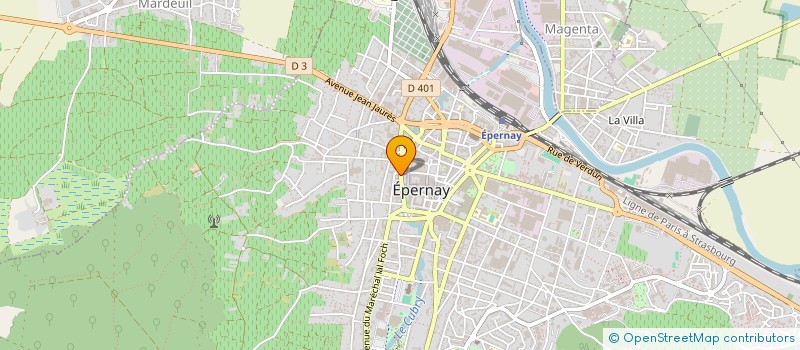 localisation de l'entreprise 2 BOULEVARD DU CUBRY à EPERNAY