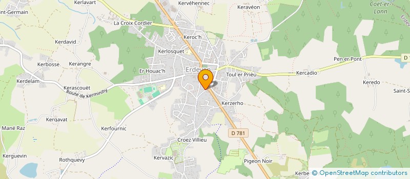 localisation de l'entreprise 2 CHA  ERDEVEN