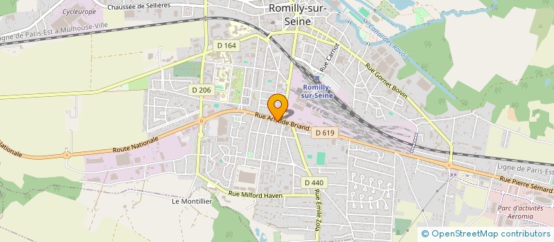 localisation de l'entreprise 2 D AUTOMOBILE à ROMILLY-SUR-SEINE