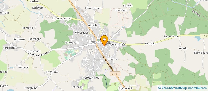 localisation de l'entreprise 2.E.IMMO  ERDEVEN