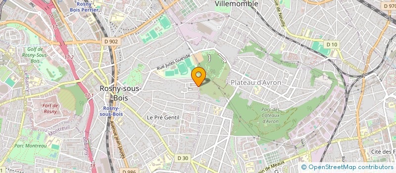 localisation de l'entreprise 2 F RENOV à ROSNY-SOUS-BOIS