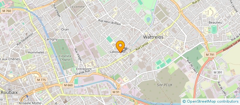 localisation de l'entreprise 2 H  WATTRELOS