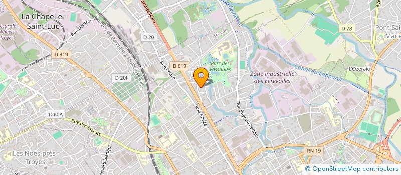 localisation de l'entreprise 2 IMPASSE DES CHAMPS POUILLEUX à TROYES