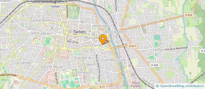 localisation de l'entreprise 2 IRS  TARBES